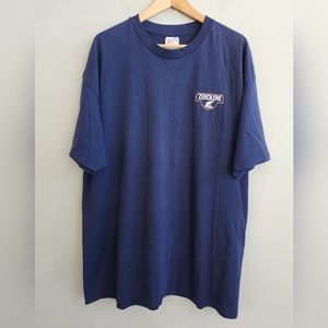 Vintage Hanes ZEROLENE Grease Oil T-Shirt Men's Size XXL Navy Blue Single Stitch